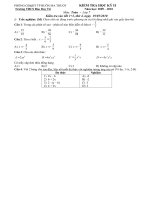 Đề kiểm tra Toán 7 Học kỳ II