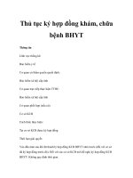 Thủ tục ký hợp đồng khám, chữa bệnh BHYT ppt