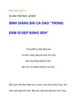Kiến thức lớp 10 Ca dao Việt Nam –bình giảng câu trong đầm gì đẹp bằng sen potx