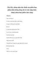 Cấp Giấy chứng nhận tiêu chuẩn sản phẩm thực phẩm dinh dưỡng dùng cho trẻ nhỏ nhập khẩu (thuộc nhóm thực phẩm chức năng) pptx