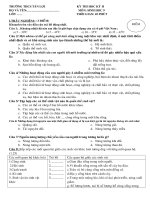 Kiểm tra sinh học 9 HKII