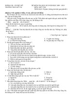 kiểm tra học kỳ II năm 2009-2010. NV