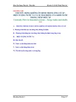 Cơ Sở Kỹ Thuật Thủy Lợi - CHUYỂN ĐỘNG KHÔNG ỔN ĐỊNH TRONG ỐNG CÓ ÁP - HIỆN TƯỢNG NƯỚC VA VÀ SỰ DAO ĐỘNG CỦA KHỐI NƯỚC TRONG THÁP ĐIỀU ÁP doc