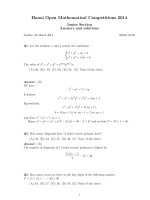 Hanoi Opening Mathematical Olympiad