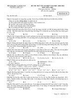 ĐỀ THI THỬ TN TRƯỜNG THPT NGUYỄN CHÍ THANH - THỪA THIÊN HUẾ