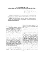 VAI TRÒ CỦA CỌC ĐẤT TRONG VIỆC NÂNG CAO SỨC CHỊU TẢI CỦA ĐẤT YẾU ppt