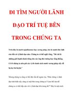 ĐI TÌM NGƯỜI LÃNH ĐẠO TRÍ TUỆ BÊN TRONG CHÚNG TA ppt