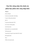 Cấp Giấy chứng nhận tiêu chuẩn sản phẩm thực phẩm chức năng nhập khẩu pdf