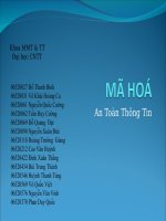 Đồ án an toàn mạng và bảo mật mạng  mã hóa an toàn thông tin