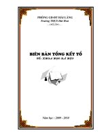 Biên bản sơ/tổng kết tổ
