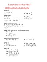 TS 10 - Ôn tập Đai số
