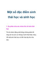 Một số đặc điểm sinh thái học và sinh học pdf