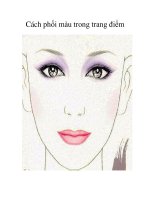 Cách phối màu trong trang điểm docx