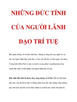 NHỮNG ĐỨC TÍNH CỦA NGƯỜI LÃNH ĐẠO TRÍ TUỆ pdf