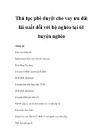 Thủ tục phê duyệt cho vay ưu đãi lãi suất đối với hộ nghèo tại 61 huyện nghèo ppsx