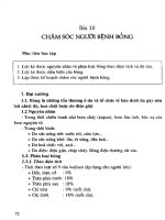 Giáo trình điều dưỡng ngoại khoa (Bài 10) pptx