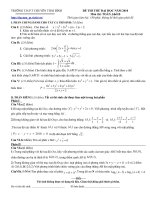 Đề Toán ĐH Trường Chuyên Thái Bình