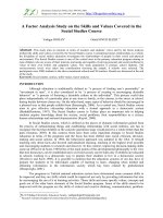 A factor analysis study on the skills and values covered in the social studies course