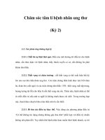 Chăm sóc tâm lí bệnh nhân ung thư (Kỳ 2) pptx