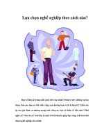 Lựa chọn nghề nghiệp theo cách nào? potx