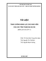 Tài liệu bồi dưỡng giáo viên dạy học Lịch sử