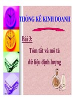 bài giảng Thống kê kinh doanh