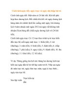 Cách tính ngày tiết, ngày trực và ngày nhị thập bát tú ppsx