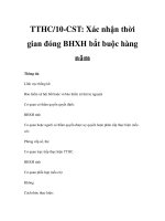 TTHC/10-CST: Xác nhận thời gian đóng BHXH bắt buộc hàng năm potx
