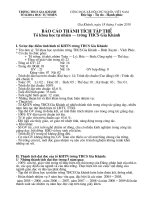 Báo cáo thành tích tổ KHTN