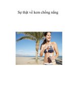 Sự thật về kem chống nắng pps