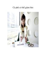 Cà phê có thể giảm béo ppt