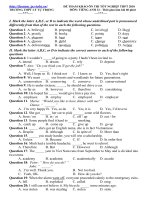 Đề&HD Anh TN Trường Lý Tự Trọng