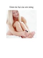 Giảm tác hại của sơn móng pptx