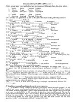 Tiếng anh thi tuyển vào 10