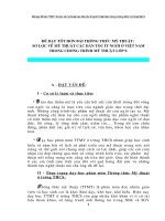 SÁNG KIẾN KINH NGHIỆM NĂM 2007