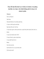 Thay đổi địa điểm đặt trụ sở chính, chi nhánh, văn phòng đại diện của công ty tài chính không phải là công ty tài chính cổ phần doc