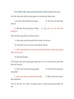 Trắc nghiệm Hiện tượng quang điện ngoài, thuyết lượng tử ánh sáng potx