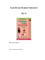 Làm thế nào để giảm Cholesterol (Kỳ 5) doc