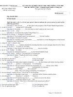 Đề thi tốt nhiệp THPT năm 2009 - Môn Tiếng Anh - M641 docx