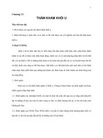 CHƯƠNG VI: THĂM KHÁM KHỐI U potx