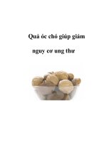Quả óc chó giúp giảm nguy cơ ung thư ppt
