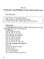 Giáo trình điều dưỡng ngoại khoa (Bài 14) potx