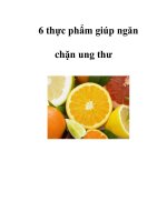 6 thực phẩm giúp ngăn chặn ung thư docx