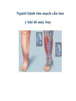 Người bệnh tim mạch cần lưu ý khi đi máy bay ppt