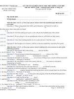 Đề thi tốt nhiệp THPT năm 2009 - Môn Tiếng Anh - M487 doc