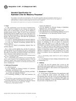 Designation: C 207 – 91 (Reapproved 1997) - Hydrated Lime for Masonry Purposes1 pdf