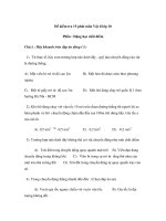 Đề kiểm tra 15 phút môn Vật lí lớp 10 - đề số 4 Phần : Động học chất điểm ppt