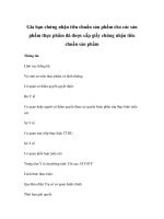 Gia hạn chứng nhận tiêu chuẩn sản phẩm cho các sản phẩm thực phẩm đã được cấp giấy chứng nhận tiêu chuẩn sản phẩm doc