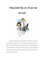 Dùng kính tiếp xúc dễ gây hại cho mắt docx