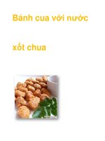 Bánh cua với nước xốt chua ppt